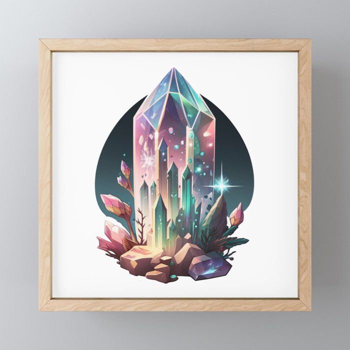 Magic Crystals Framed Mini Art Print
