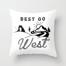 BestGoWest Throw Pillow