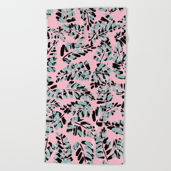 Pop Leaves Beach Towel