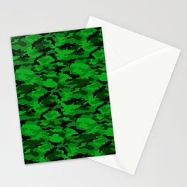 Lime Green Camo Stationery Card
