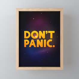 Don't Panic. Framed Mini Art Print