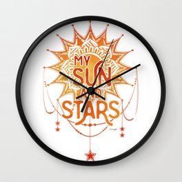 My Sun & Stars: Color Wall Clock