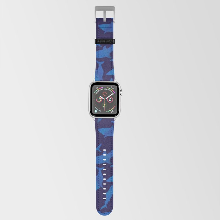 Seamless Shark Pattern Apple Watch Band by Hodgepodge Bricolage