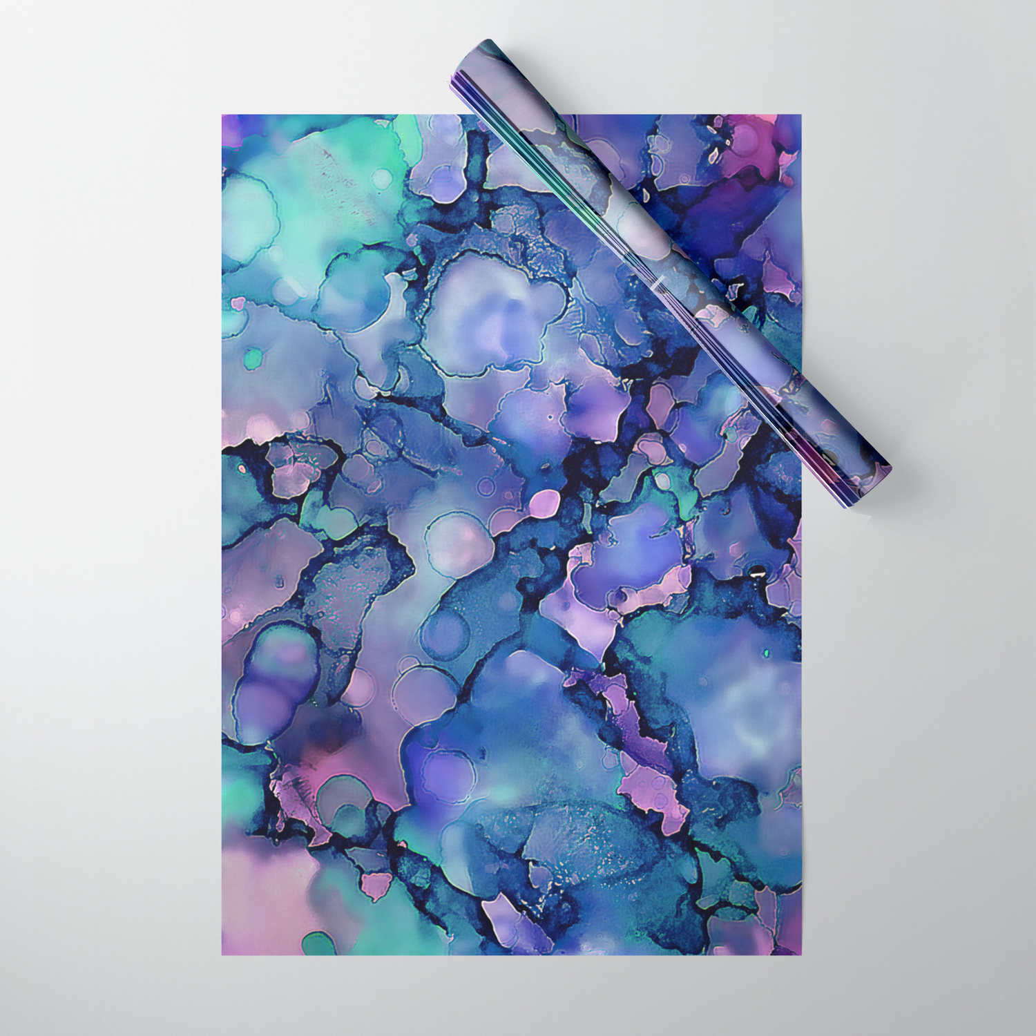 Abstract Alcohol Ink Painting 2 Wrapping Paper By Klaraacel Society6