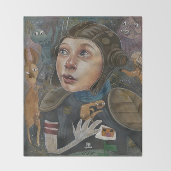 IMAGINARY ASTRONAUT Throw Blanket