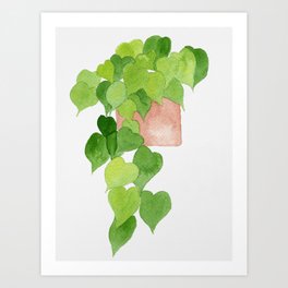 Neon Philodendron Art Print