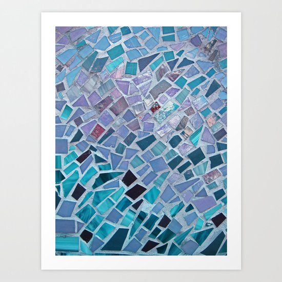Crashing Waves Mosaic Art Print