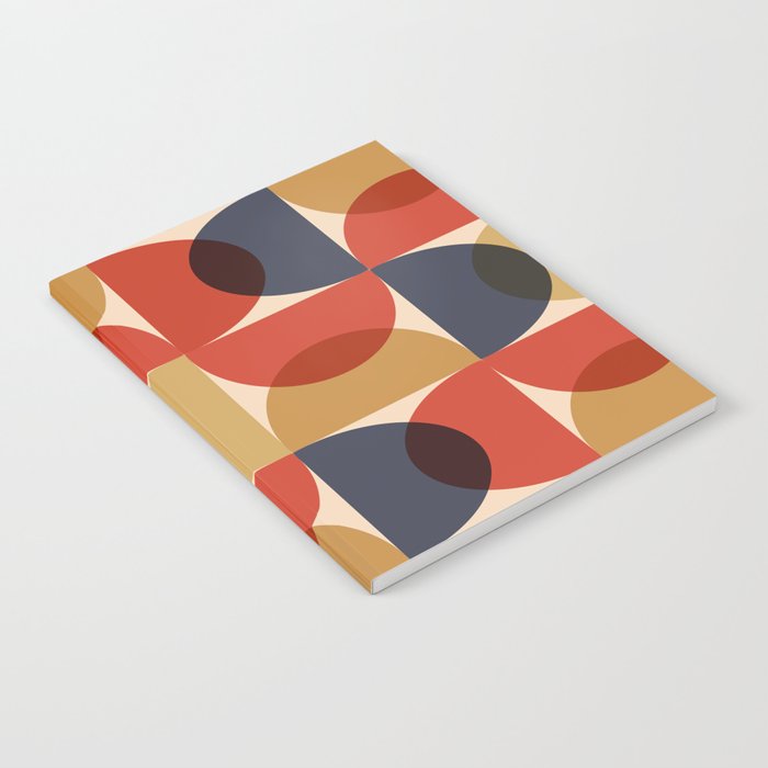 Colorful Mid Century Pattern Design Notebook