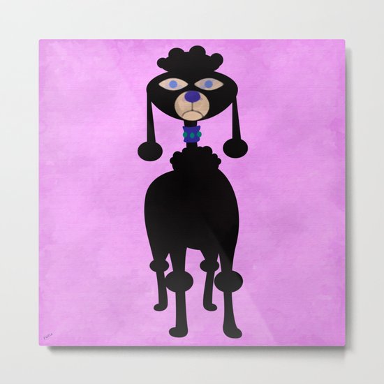 The Tiki Poodle Metal Print