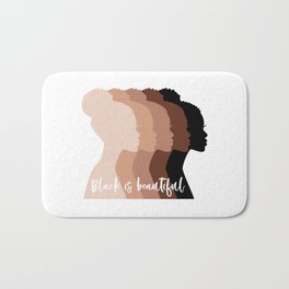 Beautiful black woman Bath Mat