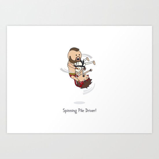 Spinning Pile Driver Art Print