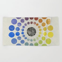 Illustration inspired by Mark Maycock's Complementary contrasts chart Beach Towel