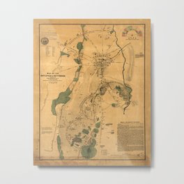 Vintage Battle of Gettysburg Map (1864) Metal Print | Americancivilwar, Gettysburgatlas, Gettysburgmap, Gettysburghistory, Drawing, Battleofgettysburg, Iheartgettysburg, Civilwarhistory, Gettysburgbattle, Gettysburg 