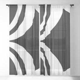Black and white minimal. art  Sheer Curtain