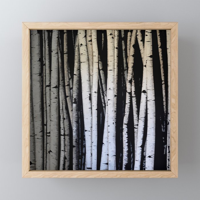 Birch Trees Framed Mini Art Print