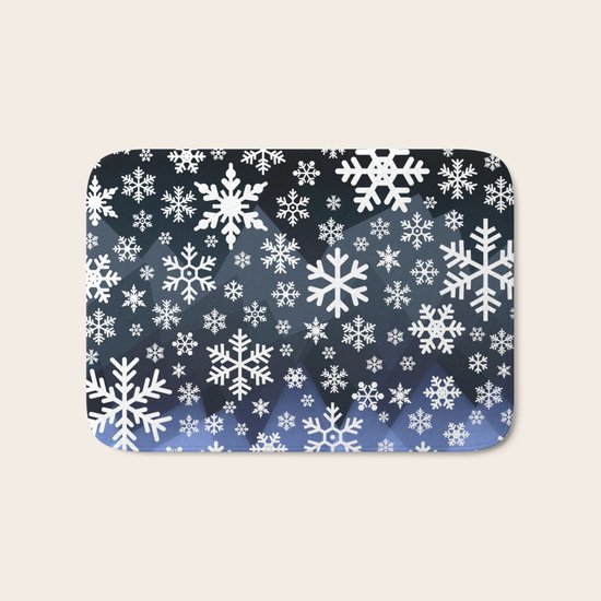 Winter night Bath Mat