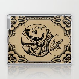 Space Girl Tattoo - BW Laptop Skin