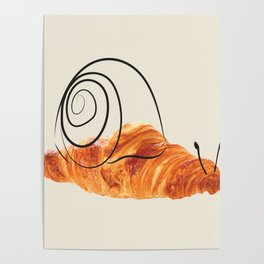 croissant snail Poster