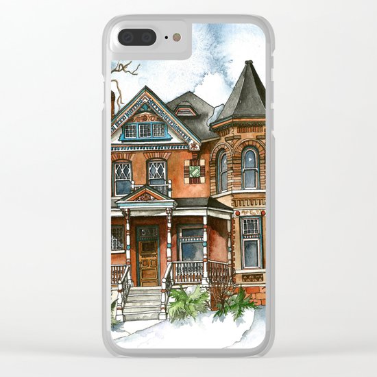 Victorian Winter Clear iPhone Case