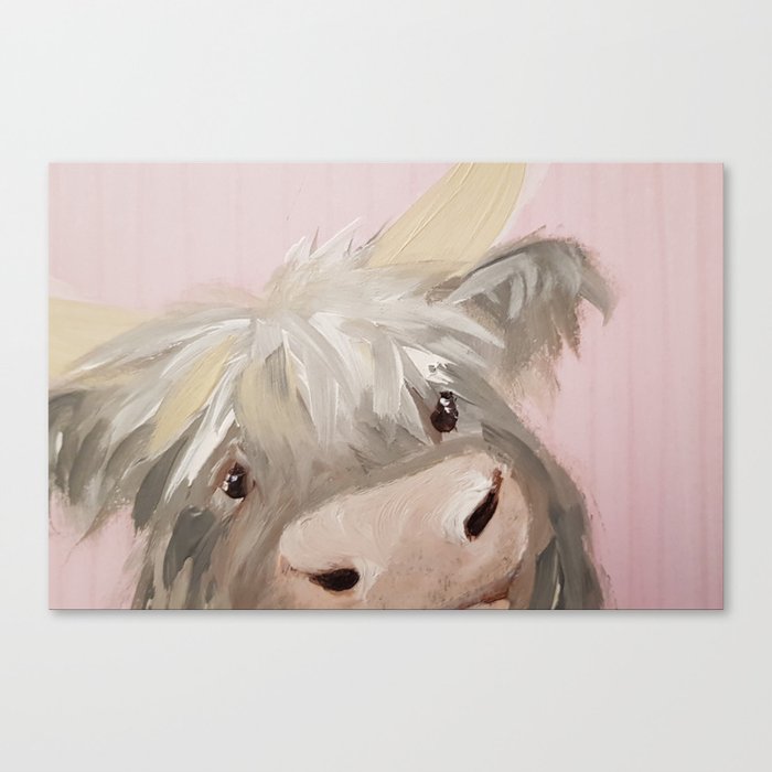 Highland Cow Painting Canvas Print By Alannarae Society6