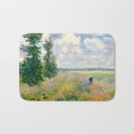 Poppy Fields near Argenteuil by Claude Monet Badematte | Monet, Oil, Nature, Painting, Impressionist, Oiloncanvas, Impressionism, Poppies, Landscape, Claudemonet 