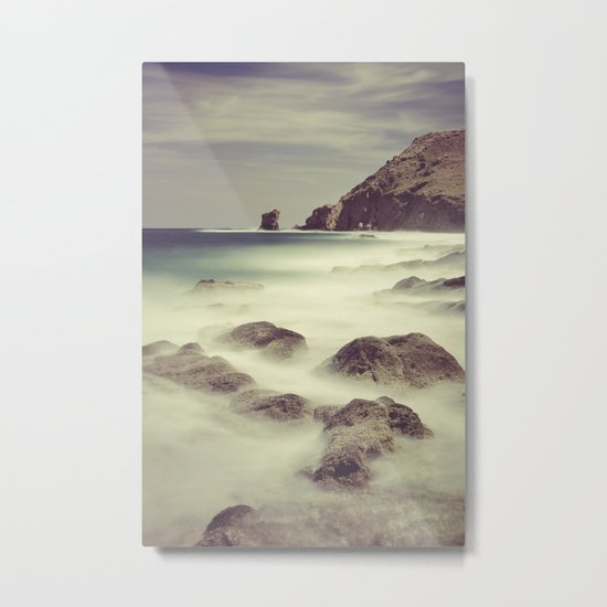Water. Volcanic rocks. Metal Print