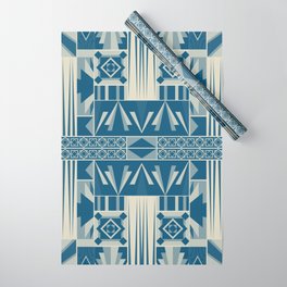 Art Deco Abstract Soft Teal Wrapping Paper