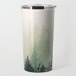 Foggy Pine Trees Travel Mug