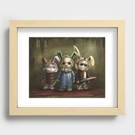 Horror Bunnies - Parody of Jason, Freddy and Michael Myers Recessed Framed Print