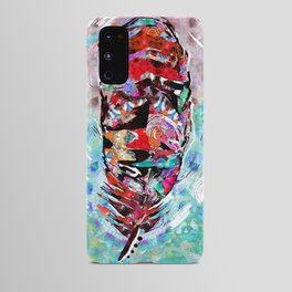 Colorful Wild Red Feather Art by Sharon Cummings Android Case