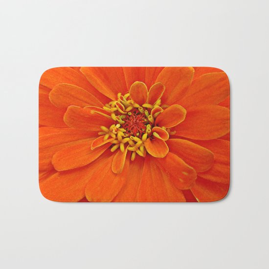 Orange Petals Bath Mat