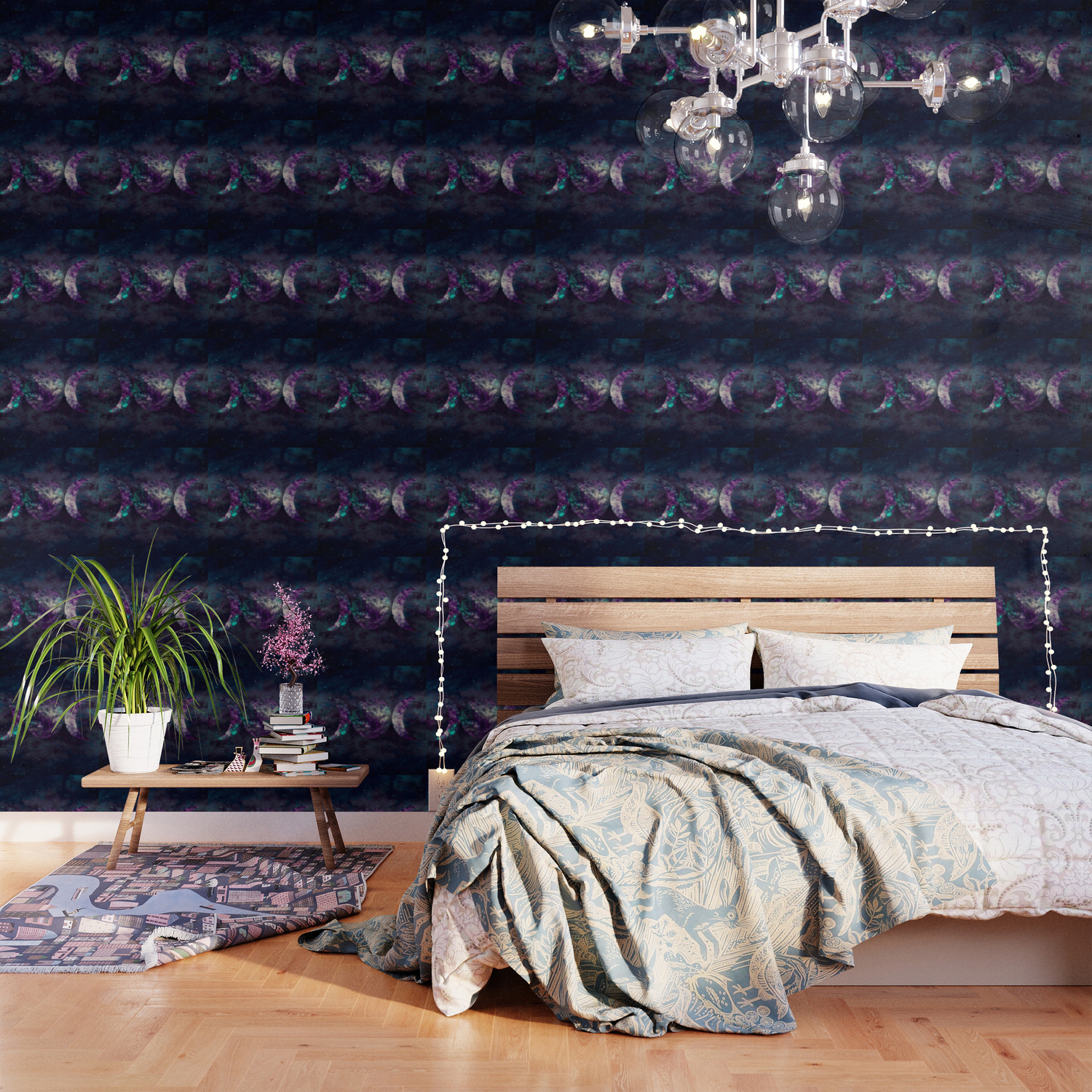 Triple Moon Goddess Universe Wallpaper By Christyne Society6