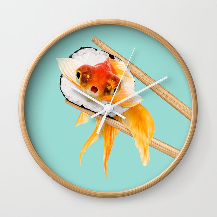 Sushi Goldfish Wall Clock