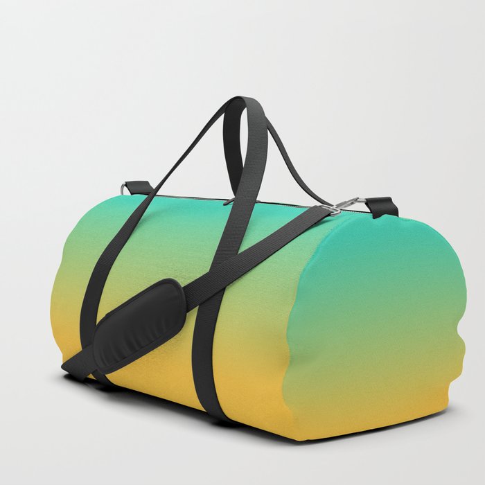 TURQUOISE OCEAN & YELLOW SAND OMBRE COLOR Duffle Bag
