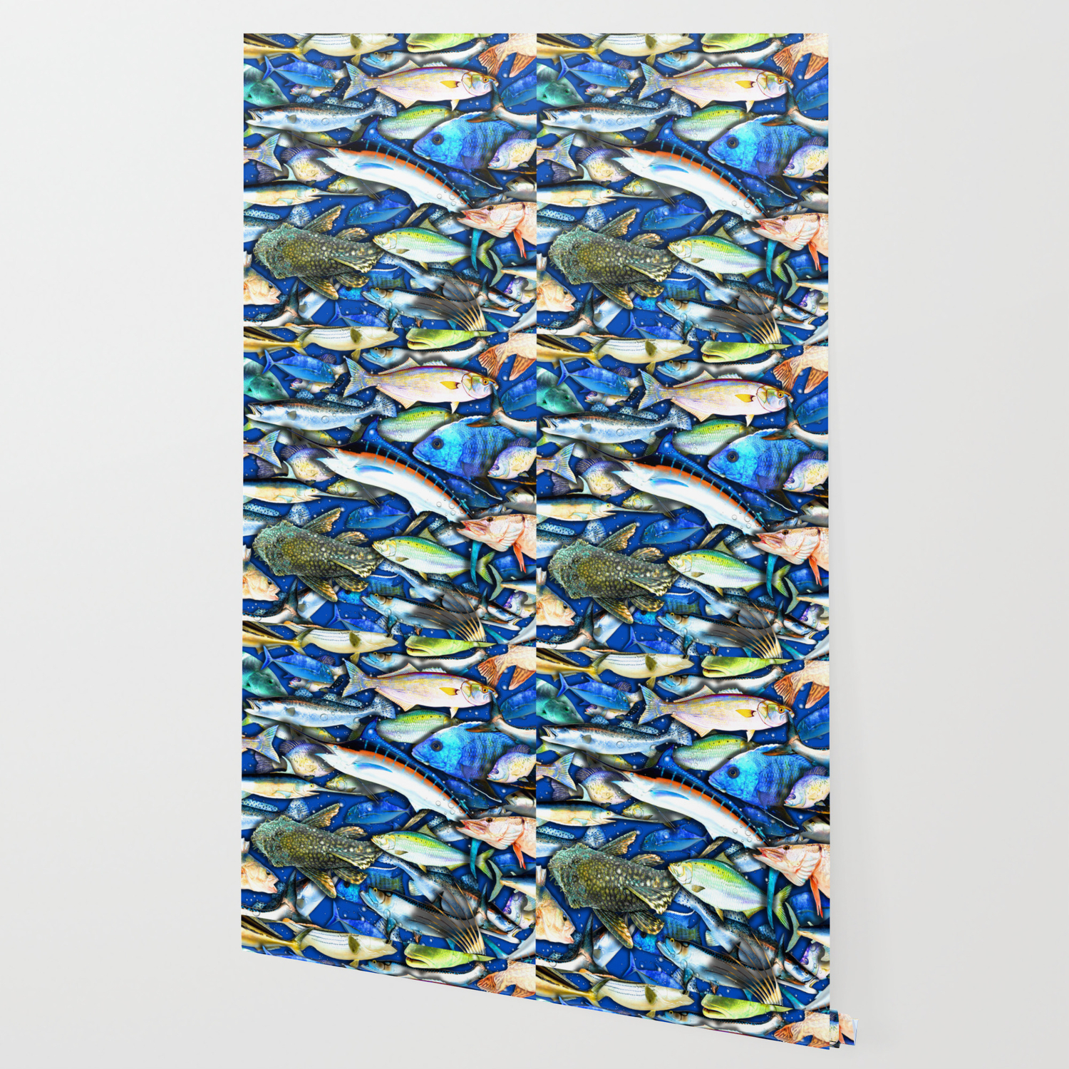 Deep Saltwater Fishing Collage Wallpaper By Gloriasanchezartist