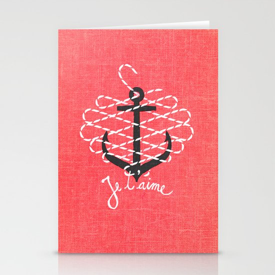 Je t'aime Stationery Cards