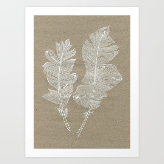 white feathers Art Print