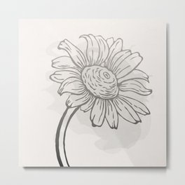 Flower 4-1a Metal Print | Flowers, Fall, Nature, Retro, Grunge, Floral, Market, Illustration, Boho, Spring 