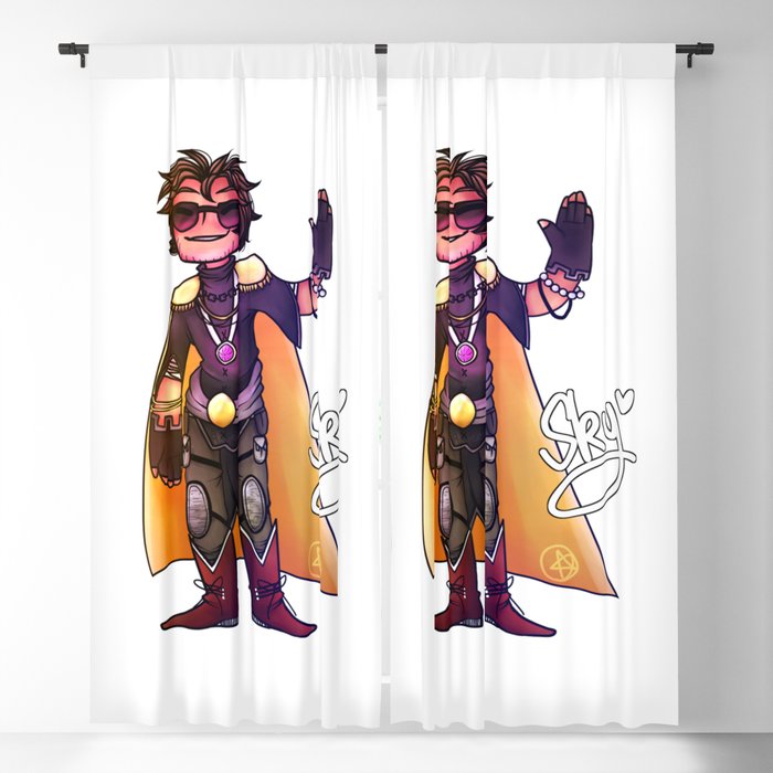 lil skies cartoon Blackout Curtain