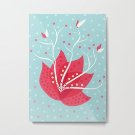 Exotic Winter Flower Metal Print | Flower, Flowers, Graphicdesign, Illustration, Digital, Floral, Flowery, Nature, Exotic, Dotted 