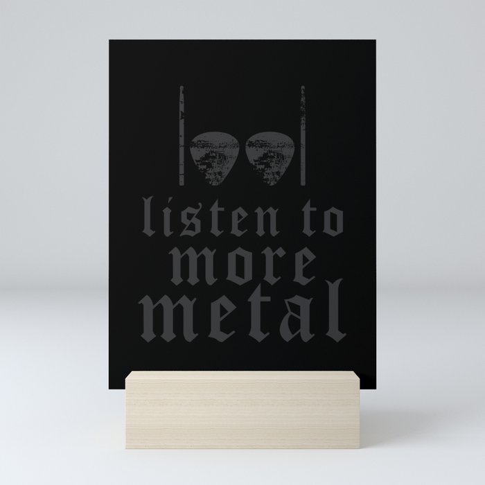 Music Listen To More Heavy Metal Guitar Picks Drumsticks Mini Art Print