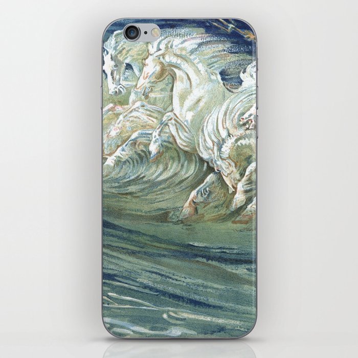 Neptune's Horses by Walter Crane iPhone Skin