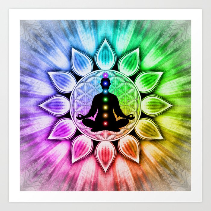 In Meditation With Chakras Iii Art Print By Dirkczarnota Society6