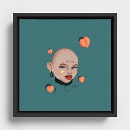 Peach girl Framed Canvas