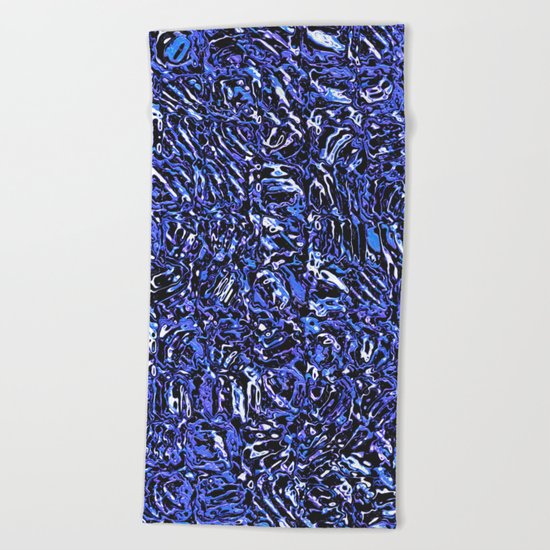 Blue Glass Abstract Beach Towel
