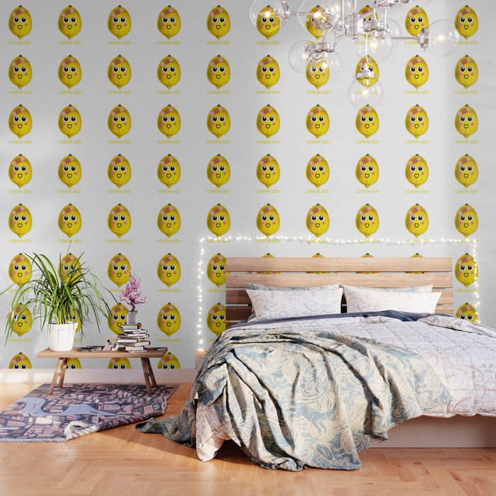 Lemon Aid Cute Lemon Pun Wallpaper By Dogboo Society6