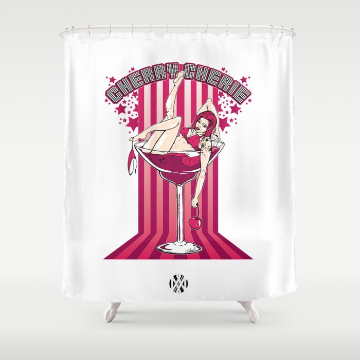 Cherry Cherie - Les filles à boire Shower Curtain
