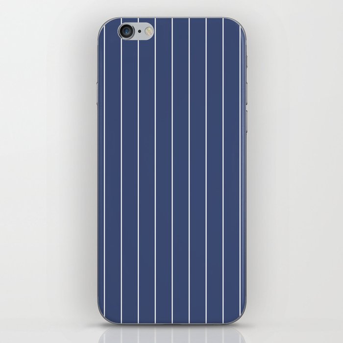 Simple White Stripes on Desert Blue Background iPhone Skin