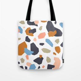 Terrazzo flooring pattern with colorful marble rocks Tote Bag