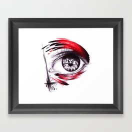 Trash Polka Eye Framed Art Print